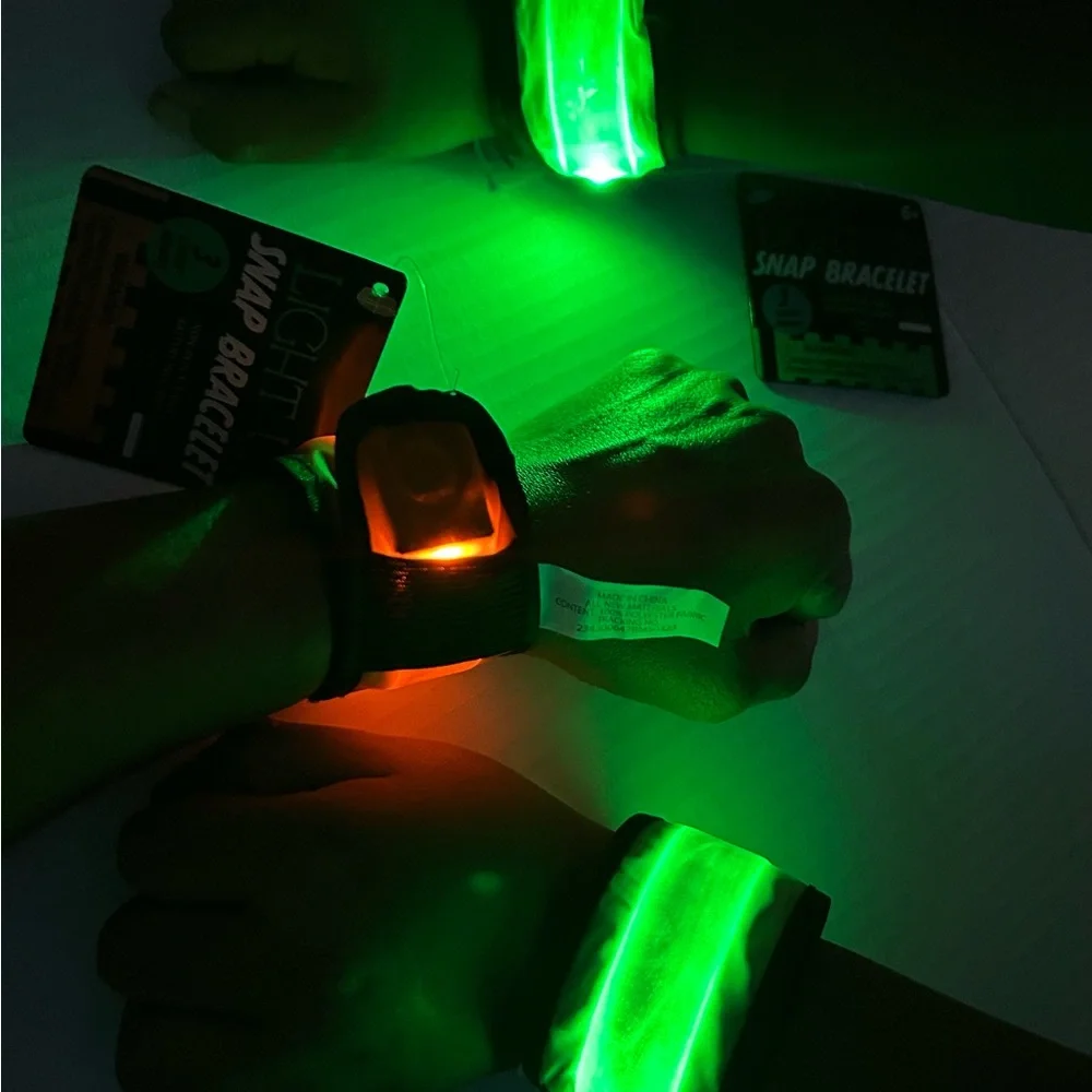 Lot of 3 Bracelet Band Night Light Safety for Ankle Arm Running Walking Bike - Picture 5 of 6